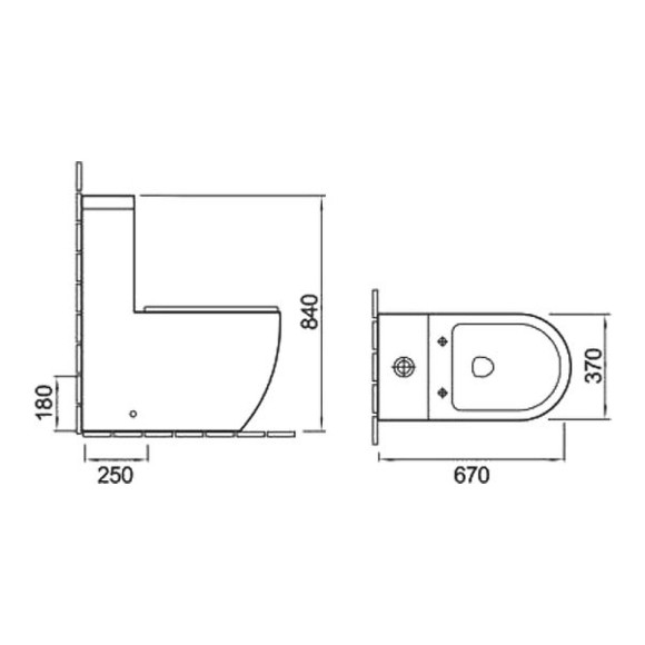 Унитаз моноблок SantiLine SL-5011 с сиденьем Микролифт Унитаз моноблок SantiLine SL-5011 с сиденьем Микролифт