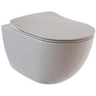 Унитаз Creavit Free FE322-11CG00E-0000 подвесной Холодный серый матовый без сиденья Унитаз Creavit Free FE322-11CG00E-0000 подвесной Холодный серый матовый без сиденья