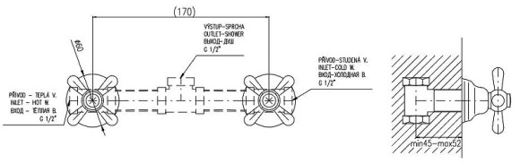 Смеситель для душа Rav Slezak Morava retro MK383SM Бронза Смеситель для душа Rav Slezak Morava retro MK383SM Бронза