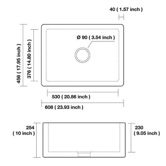 Кухонная мойка Kerasan Hannah Essex 60 541001 Белая Кухонная мойка Kerasan Hannah Essex 60 541001 Белая