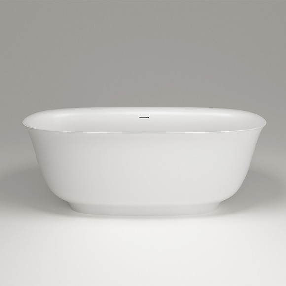 Ванна из искусственного камня Plumberia Selection SETA 170BO 170x75 Белая матовая без гидромассажа