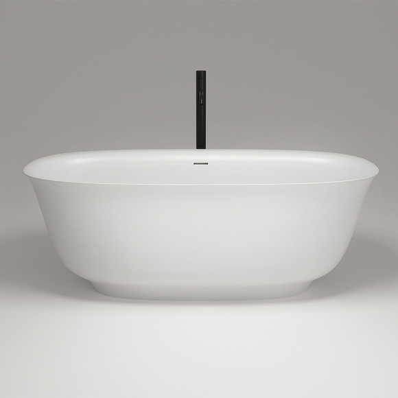 Ванна из искусственного камня Plumberia Selection SETA 170BO 170x75 Белая матовая без гидромассажа