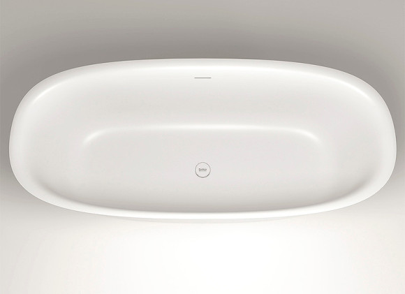 Ванна из искусственного камня Plumberia Selection SETA 170BO 170x75 Белая матовая без гидромассажа