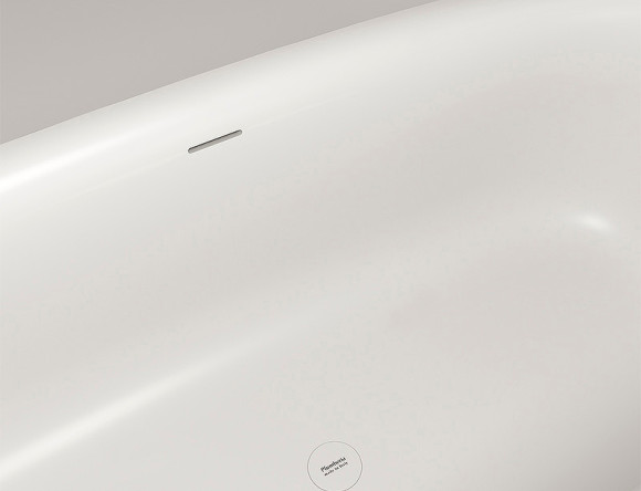 Ванна из искусственного камня Plumberia Selection SETA 170BO 170x75 Белая матовая без гидромассажа