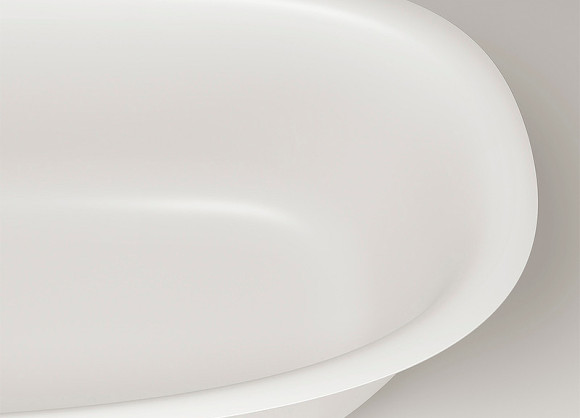 Ванна из искусственного камня Plumberia Selection SETA 170BO 170x75 Белая матовая без гидромассажа