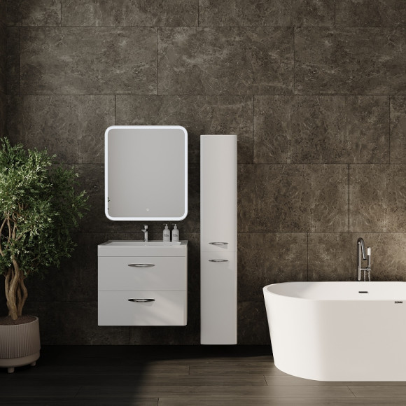 Зеркальный шкаф Style Line Каре 60 L СС-00002370 с подсветкой Белый Зеркальный шкаф Style Line Каре 60 L СС-00002370 с подсветкой Белый