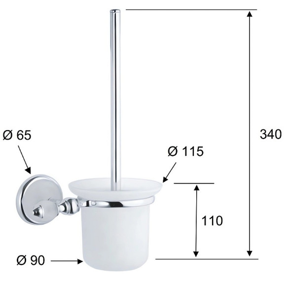 Ершик для унитаза Remer Epoca EP66CR Хром