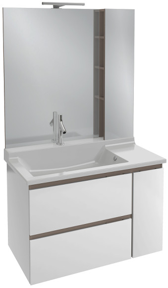 Тумба под раковину Jacob Delafon Soprano 96 EB1334-N18 подвесная Белая Тумба под раковину Jacob Delafon Soprano 96 EB1334-N18 подвесная Белая