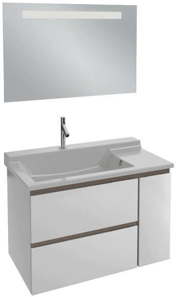 Тумба под раковину Jacob Delafon Soprano 96 EB1334-N18 подвесная Белая Тумба под раковину Jacob Delafon Soprano 96 EB1334-N18 подвесная Белая