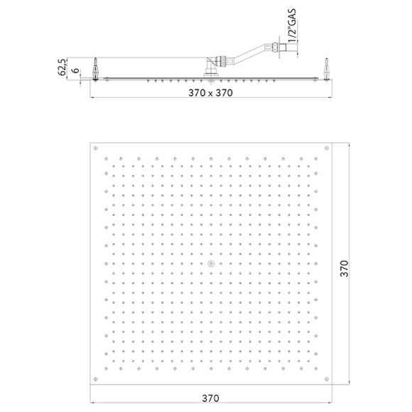 Верхний душ Bossini Paris Cube I01603.030 Хром Верхний душ Bossini Paris Cube I01603.030 Хром