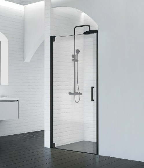 Душевая дверь BelBagno Marmi 90 MARMI-B-1-90-C-NERO профиль Черный стекло прозрачное Душевая дверь BelBagno Marmi 90 MARMI-B-1-90-C-NERO профиль Черный стекло прозрачное