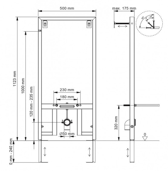 Инсталляция Berges Novum 049212 для биде Синяя Инсталляция Berges Novum 049212 для биде Синяя