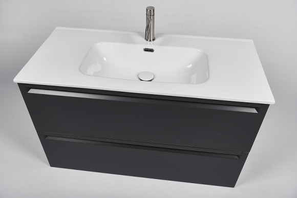 Тумба с раковиной Inda Piccadilly 100MG подвесная Matt Grafite