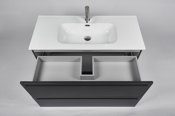 Тумба с раковиной Inda Piccadilly 100MG подвесная Matt Grafite