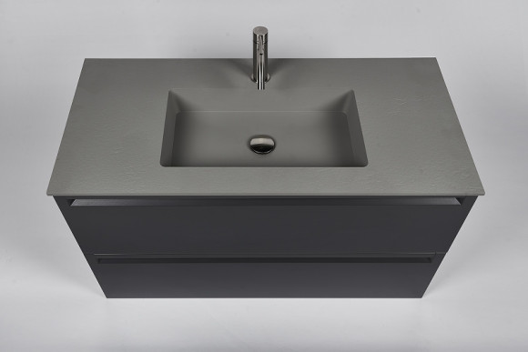 Тумба с раковиной Inda Piccadilly 100MG подвесная Matt Grafite