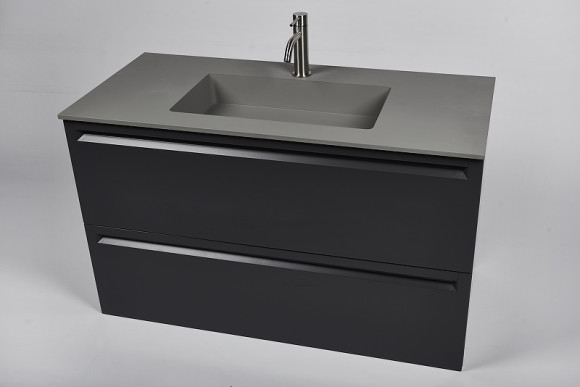 Тумба с раковиной Inda Piccadilly 100MG подвесная Matt Grafite