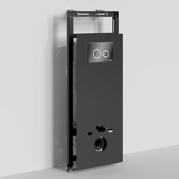 Инсталляция WasserKRAFT Salm 27TLT.010.ME.BL.PB01 для унитаза Черное стекло с Черной глянцевой клавишей смыва Инсталляция WasserKRAFT Salm 27TLT.010.ME.BL.PB01 для унитаза Черное стекло с Черной глянцевой клавишей смыва