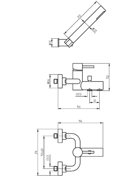 Смеситель для ванны Migliore Fortis 18648 Хром