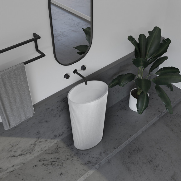 Раковина Abber Stein 50 AS2504-H Белая матовая Раковина Abber Stein 50 AS2504-H Белая матовая