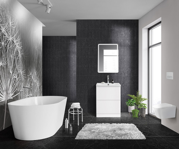 Тумба под раковину BelBagno 60 ALBANO-600-2C-PIA-BL Bianco Lucido