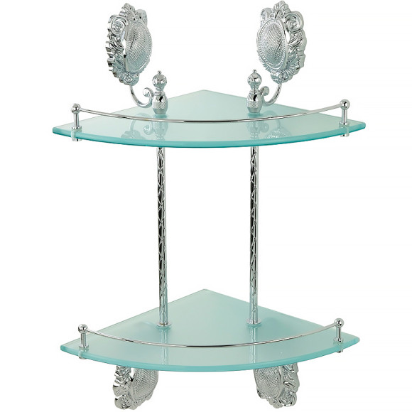 Стеклянная полка Migliore Cleopatra 16667 угловая Хром Стеклянная полка Migliore Cleopatra 16667 угловая Хром