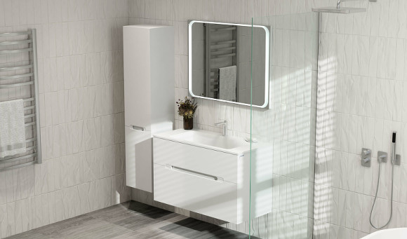 Зеркало Jorno Modul 100 Mоl.02.92/W с подсветкой с сенсорным выключателем Зеркало Jorno Modul 100 Mоl.02.92/W с подсветкой с сенсорным выключателем