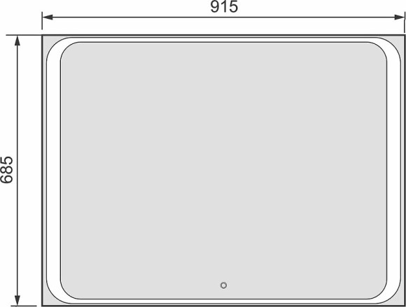 Зеркало Jorno Modul 100 Mоl.02.92/W с подсветкой с сенсорным выключателем Зеркало Jorno Modul 100 Mоl.02.92/W с подсветкой с сенсорным выключателем