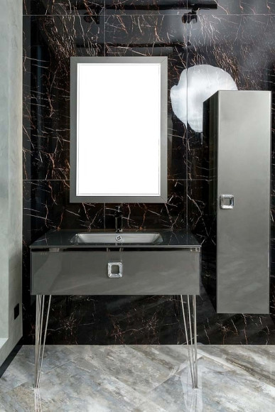 Зеркало Boheme Armadi Art Lucido 70 567-GR с подсветкой Графит глянцевое