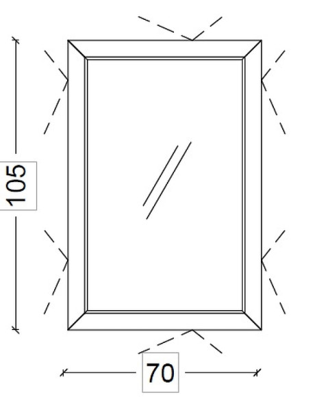 Зеркало Boheme Armadi Art Lucido 70 567-GR с подсветкой Графит глянцевое