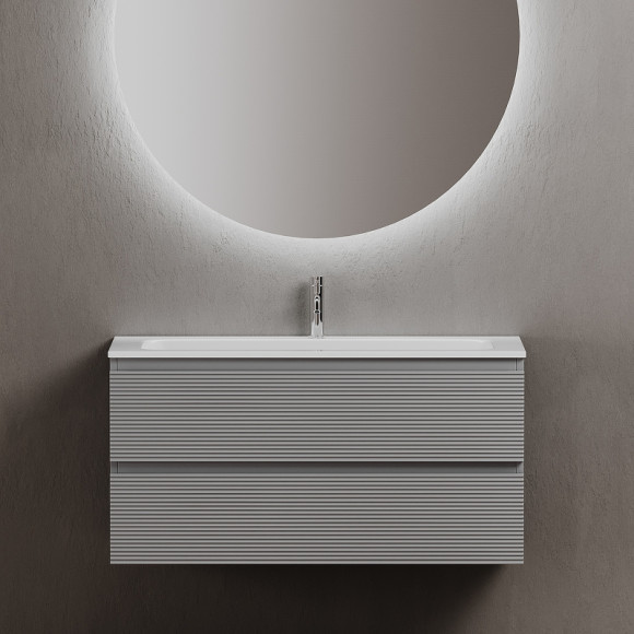 Тумба под раковину Sancos Folk 100 FL100ES подвесная Ergraut soft