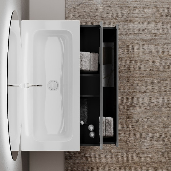 Тумба под раковину Sancos Folk 100 FL100ES подвесная Ergraut soft