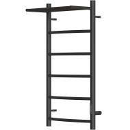 Электрический полотенцесушитель Point Афина PN04848PB П5 400x800 с полкой, диммер справа Черный