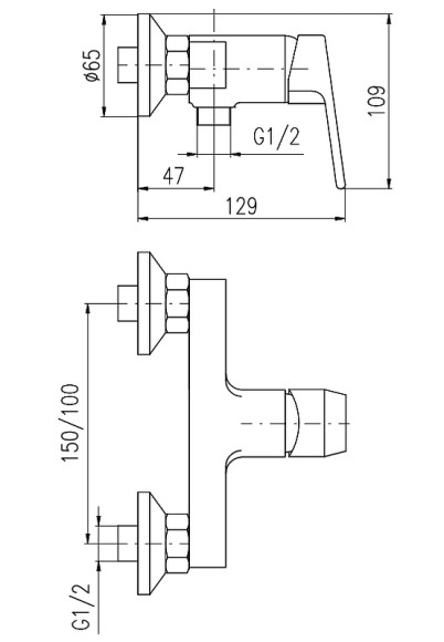 Смеситель для душа Rav Slezak Colorado CO181.5BZ Белый глянцевый Золото