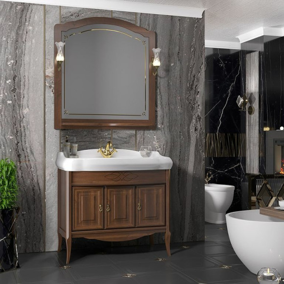 Зеркало Opadiris Лоренцо 100 00-00007042 Светлый орех с выключателем