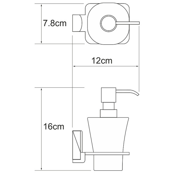 Дозатор для жидкого мыла WasserKRAFT Leine K-5099W Хром Дозатор для жидкого мыла WasserKRAFT Leine K-5099W Хром
