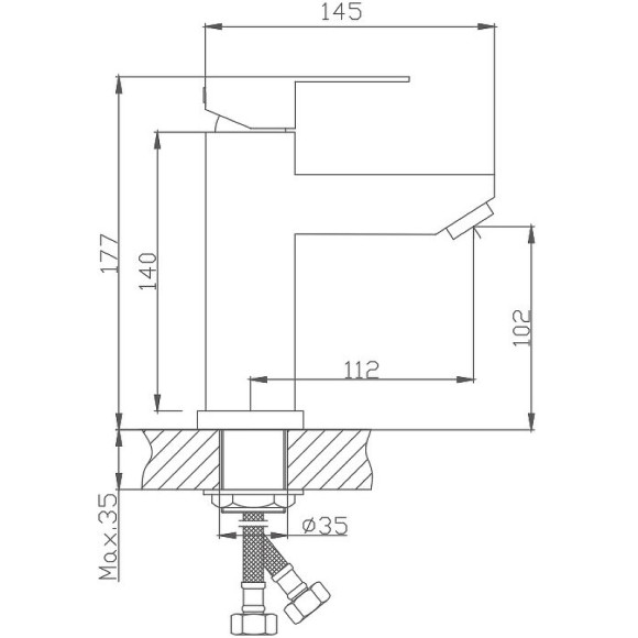 Смеситель для раковины Haiba HB10801 Нержавеющая сталь Смеситель для раковины Haiba HB10801 Нержавеющая сталь