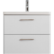 Тумба под раковину BelBagno Due 50 DUE-500-2C-SO-BM-P подвесная Белый металлик