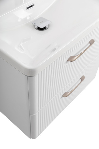 Тумба под раковину BelBagno Due 50 DUE-500-2C-SO-BM-P подвесная Белый металлик