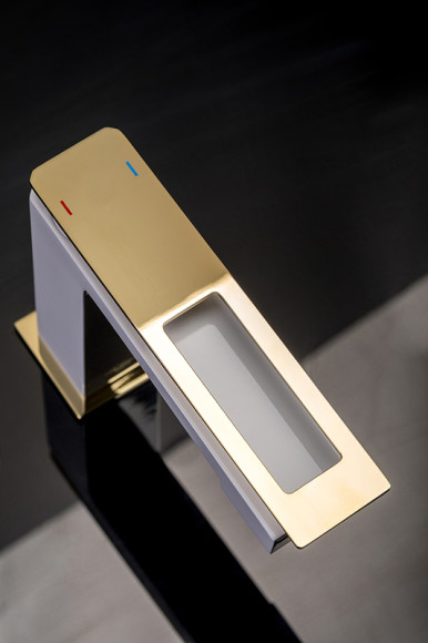 Смеситель для раковины Boheme Q 141-WG Белый Золото