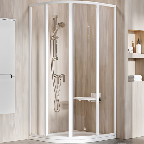 Душевой уголок Ravak Supernova SKCP4-90 90x90 3117O10NZ1B профиль Белый стекло Transparent