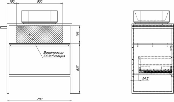 Тумба под раковину Allen Brau Priority 70 1.31001.AM Антрацит матовый Тумба под раковину Allen Brau Priority 70 1.31001.AM Антрацит матовый
