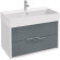 Тумба под раковину Jacob Delafon Vivienne 80 EB1667-J5-J54 подвесная Серая матовая Белая глянцевая