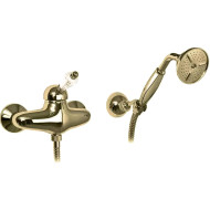 Смеситель для душа Cezares Vintage VINTAGE-D прозрачная ручка Золото 24 карата