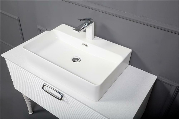 Тумба под раковину Boheme Armadi Art Vallessi Avangarde Linea 100 842-100-WCR подвесная Белая Хром