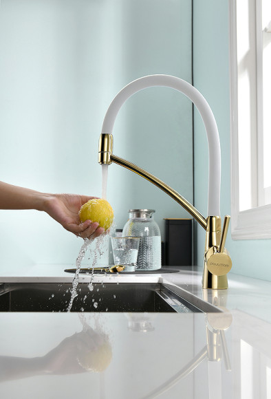 Смеситель для кухни Paulmark Siegen Si213111-Gw Золото Белый