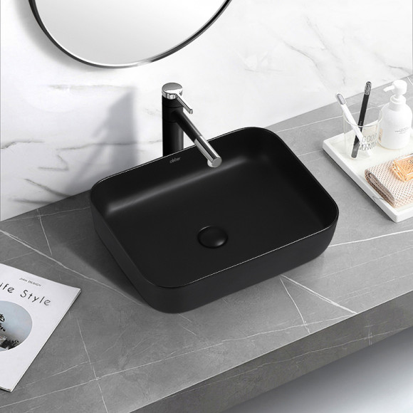 Раковина-чаша Abber Rechteck 50 AC2202MB Черная матовая Раковина-чаша Abber Rechteck 50 AC2202MB Черная матовая
