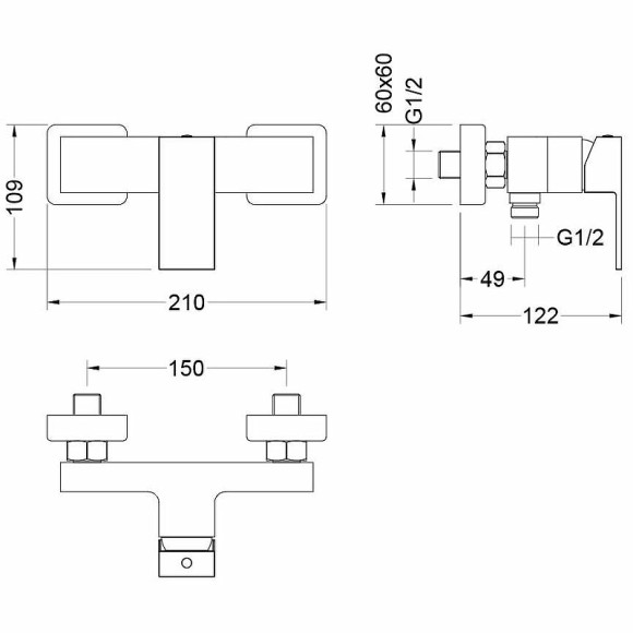 Смеситель для душа Aquatek Либра AQ1660CR Хром