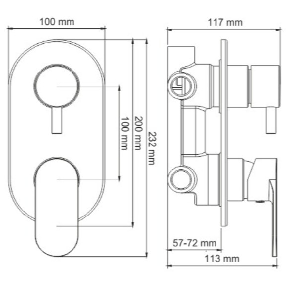 Смеситель для душа WasserKRAFT Elbe 7471 Черный матовый