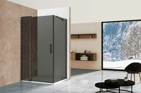 Душевой уголок Vincea Extra 100х90 VSR-1E901090CGB профиль Черный стекло тонированное