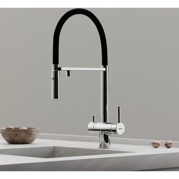 Смеситель для кухни Sancos Imola SC4010CH Хром Черный